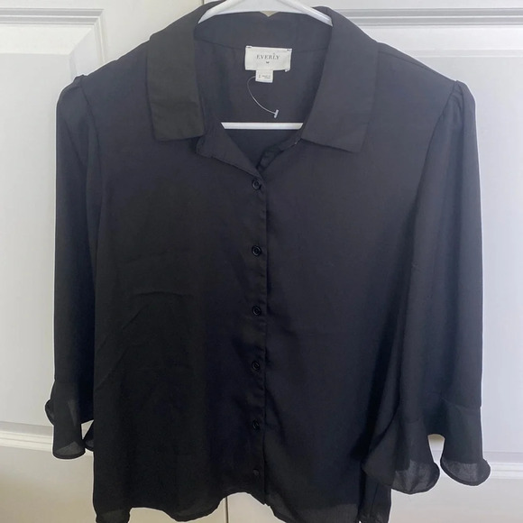 Everly Tops - Women’s black blouse